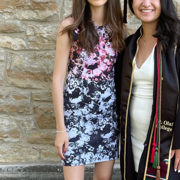 TOPSHOP Floral Color Block Bodycon Dress - Picture 9 of 10